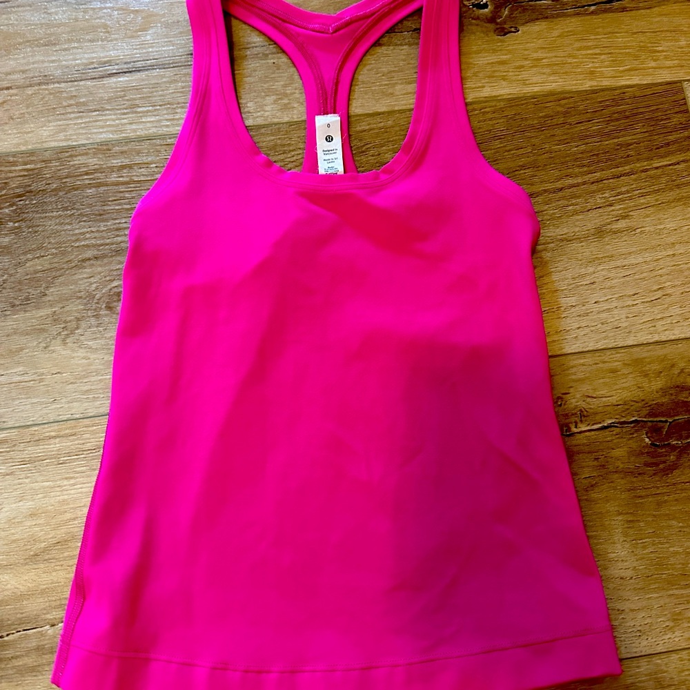 Lululemon Cool Racerback Short Tank Top Sonic Pink 0
